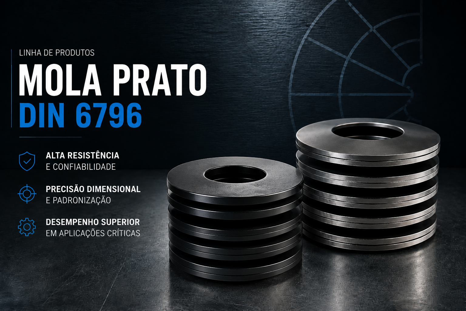 Mola Prato DIN 6796 Geomet - Organometálico | ISO 10670 - Fabricante Nacional Unistamp Metais